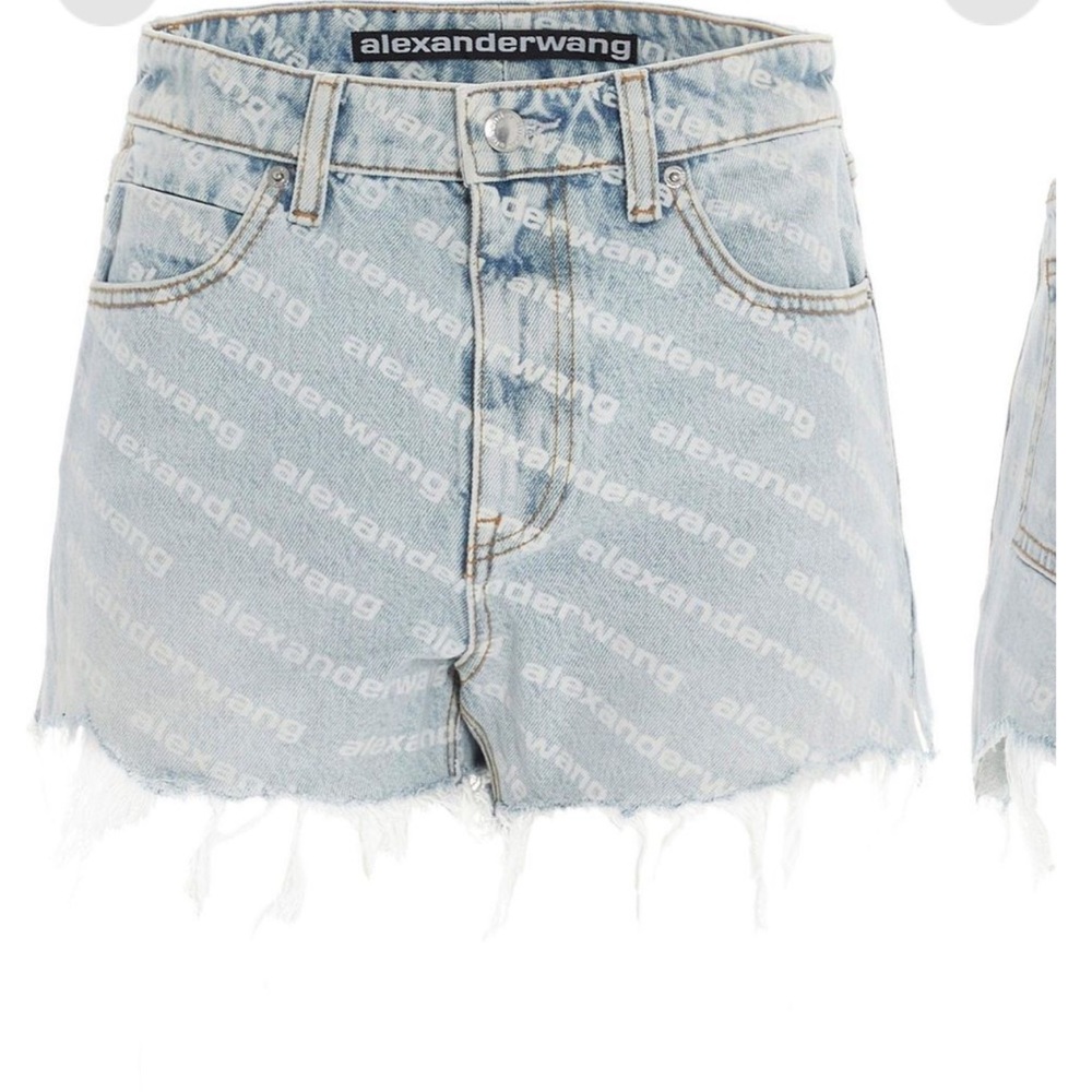 Alexander Wang logo Printed Light Wash Jeans